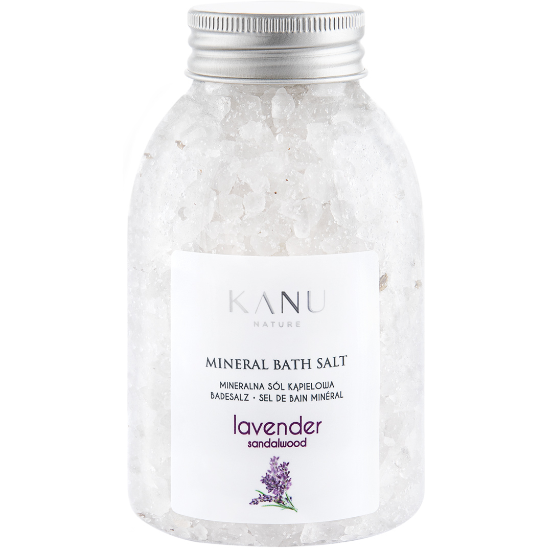 Sare de baie minerală cu lavandă și lemn de santal
